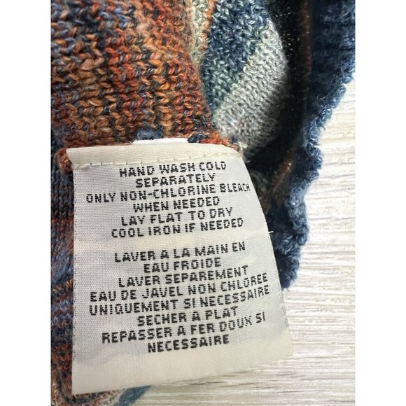 Denim & Supply Ralph Lauren Women's XL Blue Orange Southwestern Sweater Boxy - Picture 5 of 8